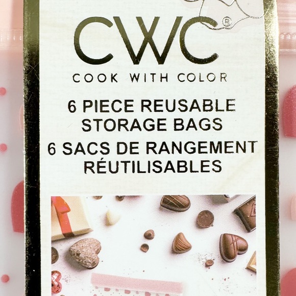 New CWC PINK HEART Reusable Storage Bags - Picture 3 of 5